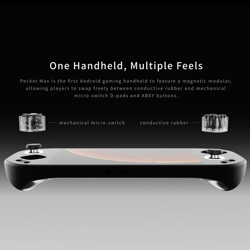 MANGMI Pocket Max 7 Inch OLED Screen Android 13 Handheld Gaming Console Snapdragon 865 Wireless Gamepad (8+128GB) - White