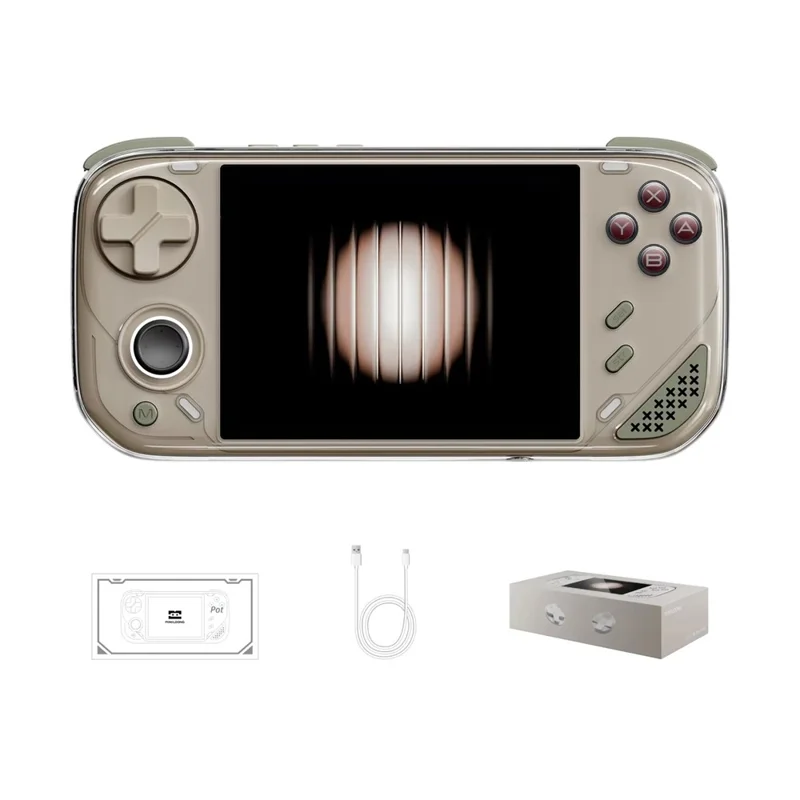MINI LONG1 Video Gamepad without TF Card 4 Inch IPS Screen WiFi Wireless Retro Handheld Gaming Console - Grey