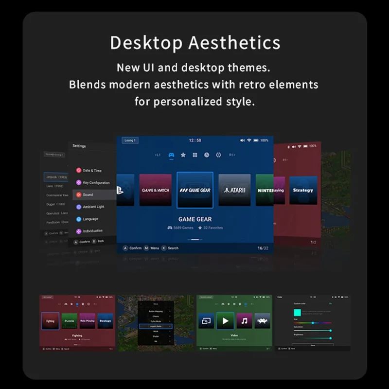 MINI LONG1 Video Gamepad with 64GB TF Card 4 Inch IPS Screen WiFi Wireless Retro Handheld Gaming Console - White
