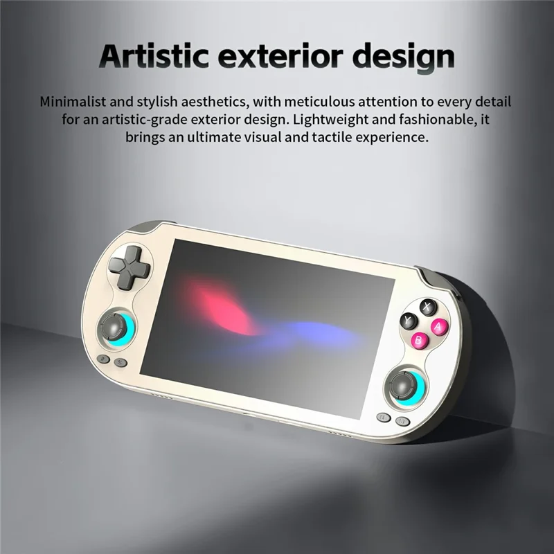 ANBERNIC RG VITA 5.46 Inch IPS Gaming Handheld Game Console Built in 3GB+64GB Streaming Android 12 T618 Octa-Core Competitive Gaming Machine - White