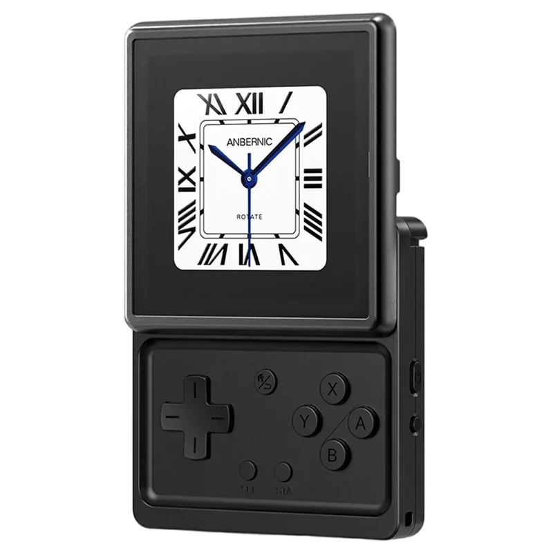 ANBERNIC RG Rotate Handheld Game Console 3.5 Inch Touchscreen Android 12 Portable Retro Gaming Device with Rotating Screen - Black