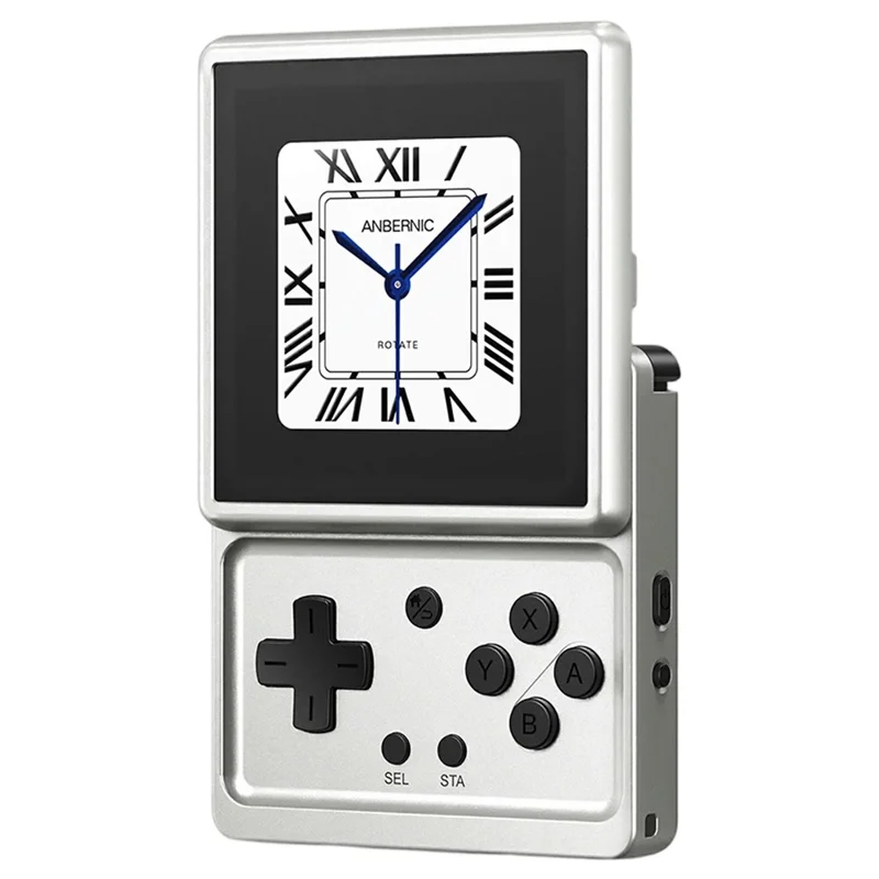 ANBERNIC RG Rotate Handheld Game Console 3.5 Inch IPS Touchscreen Aluminum Alloy Rotatable Screen Android 12 Gaming Device - Silver