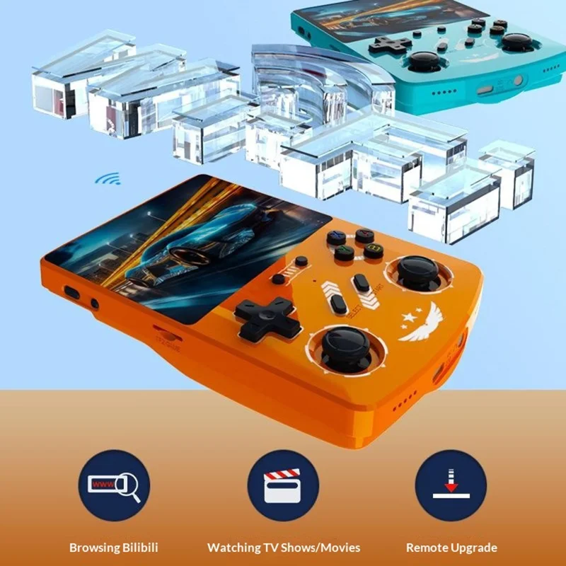 R40XX Handheld Game Console 4.2 inch IPS Screen 128GB Linux System Bluetooth-compatible Video Player - White