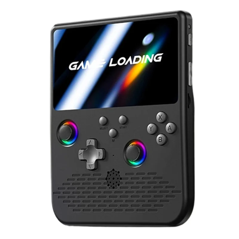 H5 Handheld Gaming Console 64G 5 inch IPS Screen RGB Lights 34 Emulators GBA Arcade - Black