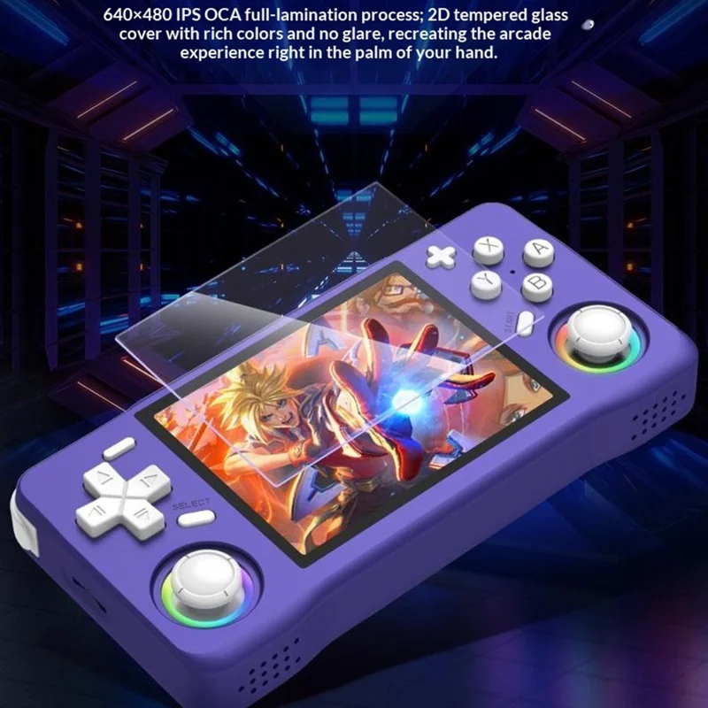 Consola de Juegos Portátil de Código Abierto XF35H con 64 GB de Almacenamiento, Pantalla IPS de 3,5 pulgadas, 30+ Emuladores para Juegos Retro - Blanco
