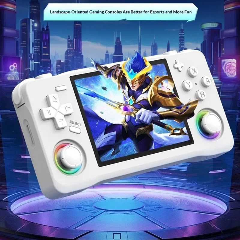 XF35H 64G Storage Open Source Handheld Game Console 3.5 inch IPS Display 30+ Emulators for Retro Gaming - Glacier Blue