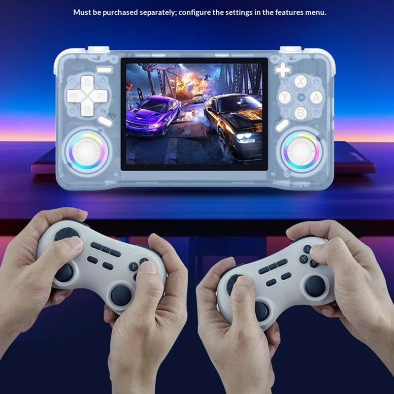 XF35H 64G Storage Open Source Handheld Game Console 3.5 inch IPS Display 30+ Emulators for Retro Gaming - Glacier Blue