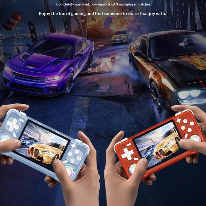 XF35H 64G Storage Open Source Handheld Game Console 3.5 inch IPS Display 30+ Emulators for Retro Gaming - Glacier Blue