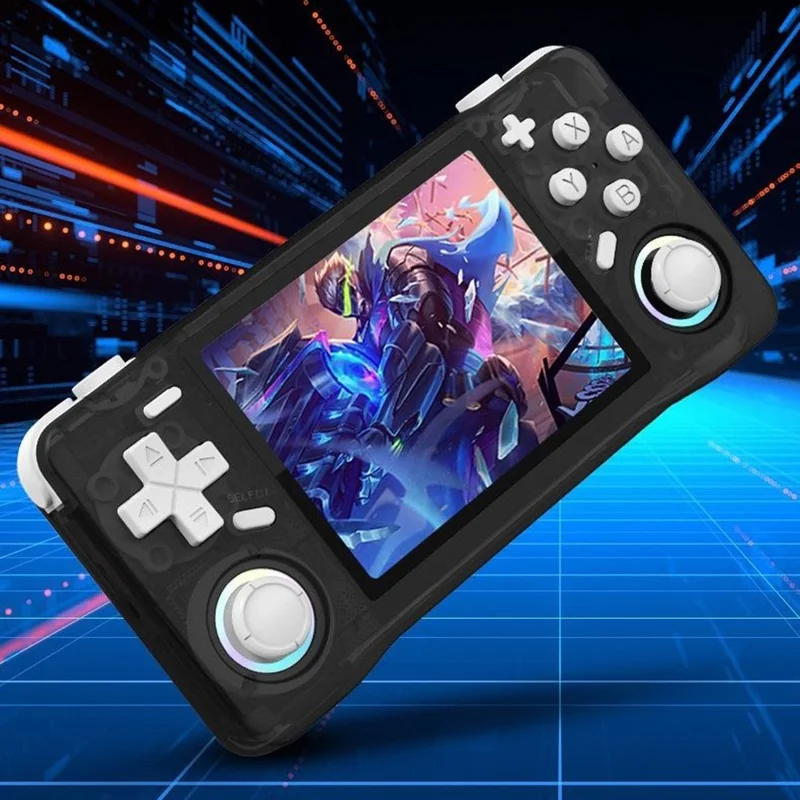 Consola de Juegos Portátil de Código Abierto XF35H con 128 GB de Almacenamiento, Pantalla IPS de 3,5 pulgadas, 30+ Emuladores para Juegos Retro - Blanco