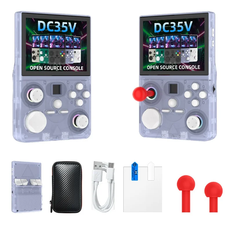 DC35V 64G Bærbar Spillekonsol 3,5 tommer IPS-skærm Retro Arkadespilspiller Understøtter 30+ Emulatorer - Gletsjervis