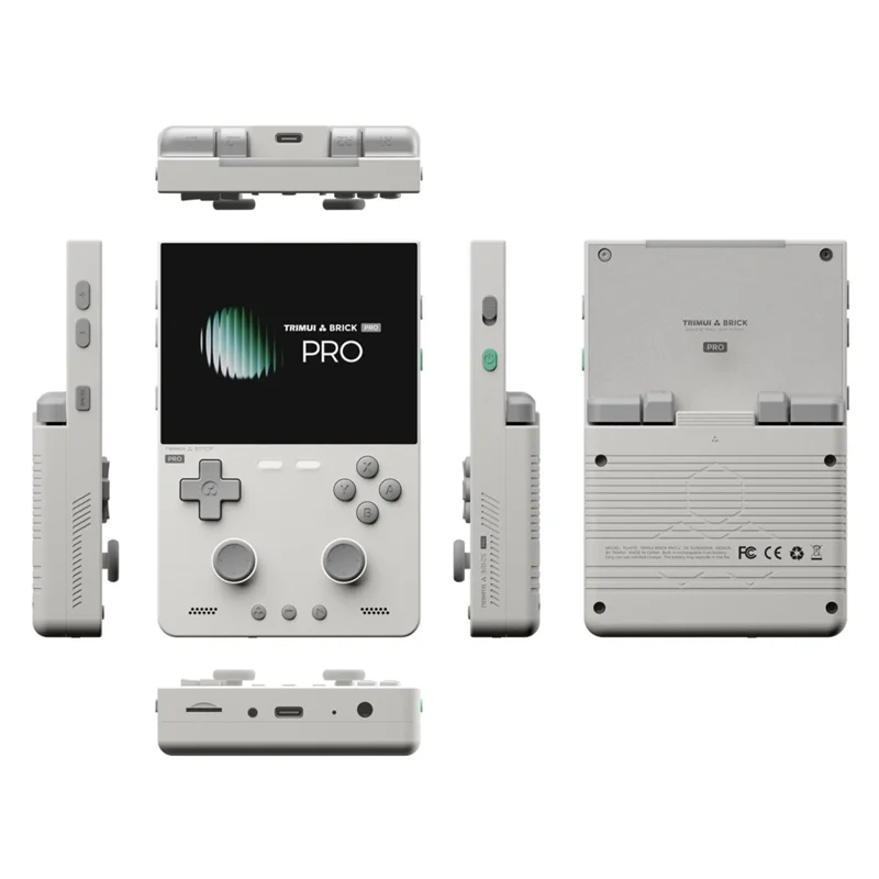 TRIMUI Brick Pro Handheld Game Console without TF Card Dual Hall Joysticks 3.95 inch IPS Screen Linux Retro Gamepad - White