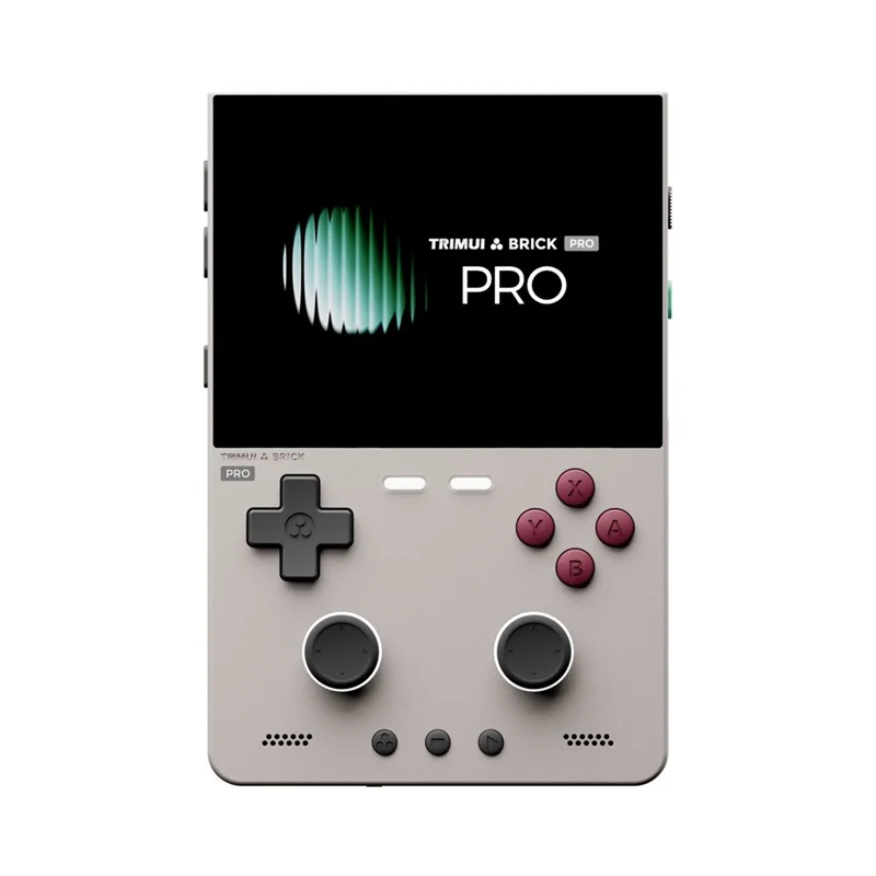 TRIMUI Brick Pro Handheld Game Console without TF Card Dual Hall Joysticks 3.95 inch IPS Screen Linux Retro Gamepad - Grey