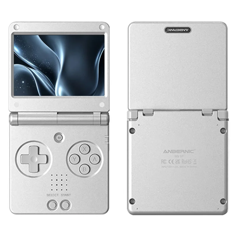 ANBERNIC RG SP 128GB Handheld Game Console 3.4 inch IPS Screen Quad-Core Clamshell Retro Gaming Device - Silver