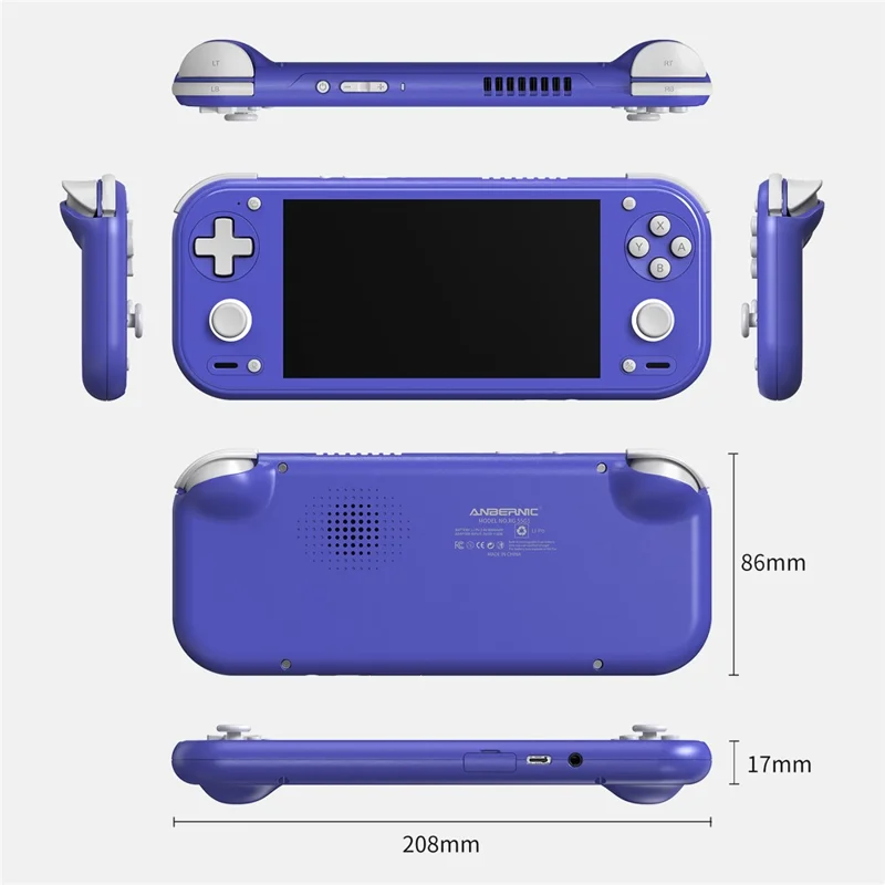 ANBERNIC RG 55G1 8+128GB 5.5 inch IPS Display Android 14 Handheld Gaming Console - Blue
