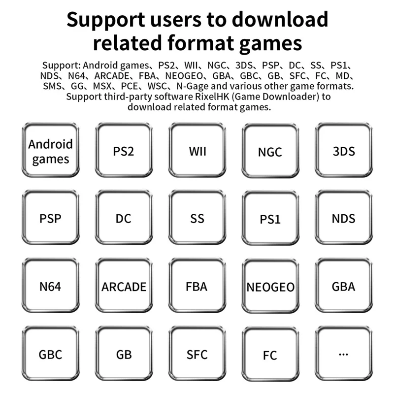 ANBERNIC RG Rotate Handheld Gaming Console with 128GB TF Card 3.5 inch IPS Touchscreen Android 12 T618 Processor 30+ Game Formats - Black