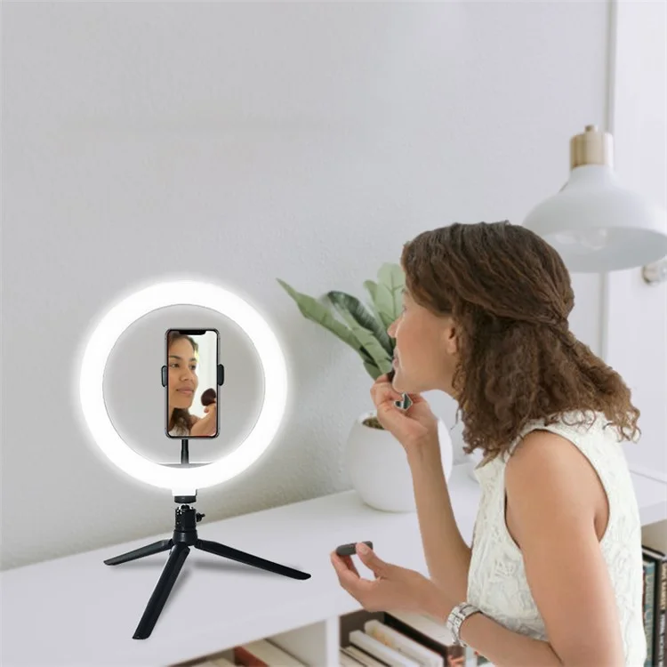 Lámpara LED de 10 Pulgadas Lámpara de Luz Selfie Teléfono Studio Studio Trípode