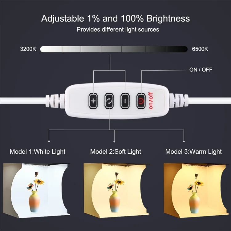 PULUZ PU5030 Portable 3 Color Temperature LED Bind Lumin