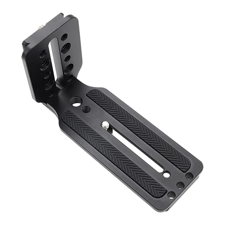 Adaptador de Montagem em Tripé Placa de Liberação Rápida Suporte em Formato de L com Orifício de Parafuso de 1/4 para Câmeras DSLR e Mirrorless