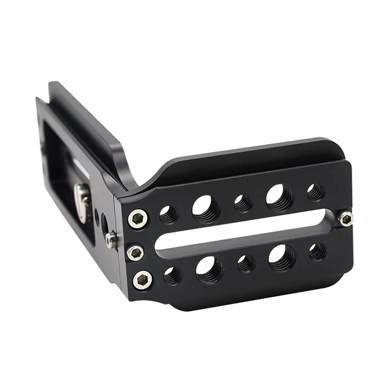 Adaptador de Montagem em Tripé Placa de Liberação Rápida Suporte em Formato de L com Orifício de Parafuso de 1/4 para Câmeras DSLR e Mirrorless