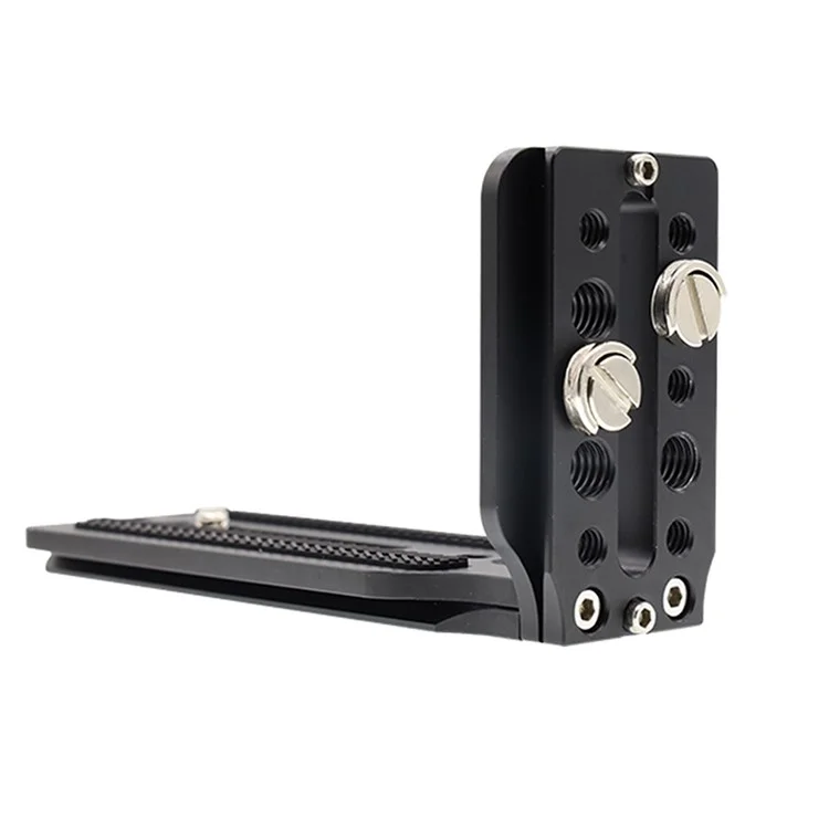 Adaptador de Montagem em Tripé Placa de Liberação Rápida Suporte em Formato de L com Orifício de Parafuso de 1/4 para Câmeras DSLR e Mirrorless