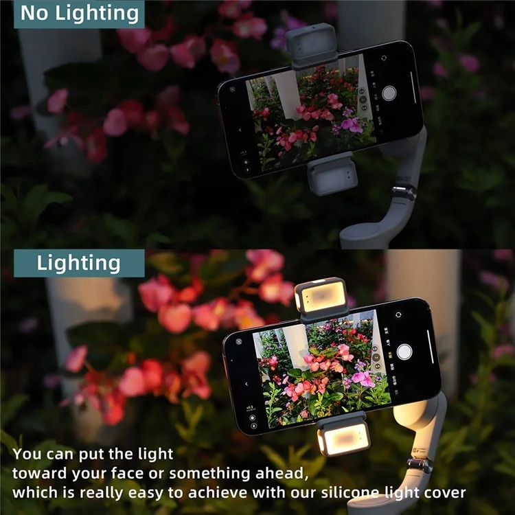 SUNNYLIFE L375 for DJI OM 5/4/SE Gimbal Handheld Stabilizer Two-way Fill Light Vlog Video Recording LED Lamp with Charging Case