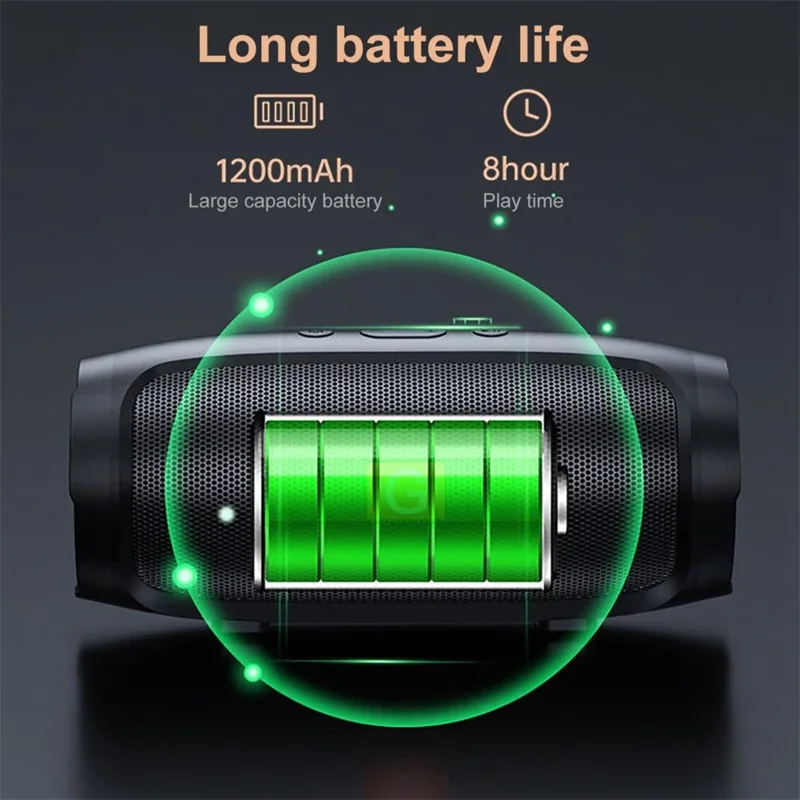 MINI2+ Portable Rechargeable Bluetooth-compatible Speaker Heavy Bass Wireless Music Subwoofer Support TF Card / U-Disk - Red