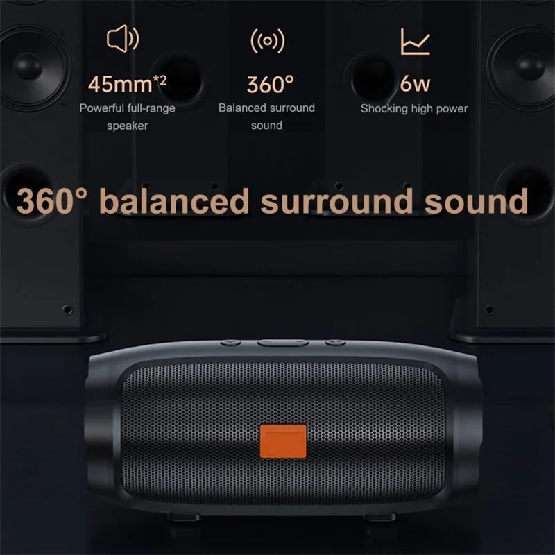 MINI2+ Portable Rechargeable Bluetooth-compatible Speaker Heavy Bass Wireless Music Subwoofer Support TF Card / U-Disk - Blue