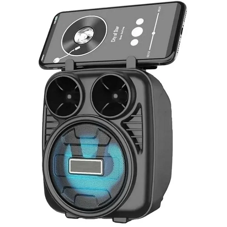 BK-2620 Bluetooth-динамик Наружный Портативный Беспроводной Динамик с Подставкой Для Мобильного Телефона / RGB Lights Поддерживает TF Card, U Disk - Синий