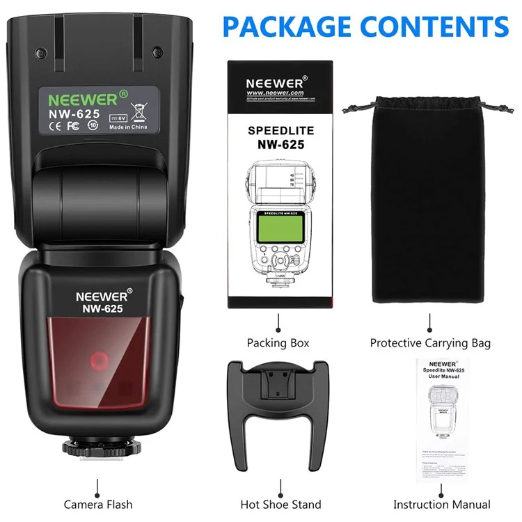 NEEWER NW-625 Camera Flash for Canon, Nikon, Pentax SLR Camera Flashlight with Hot Shoe
