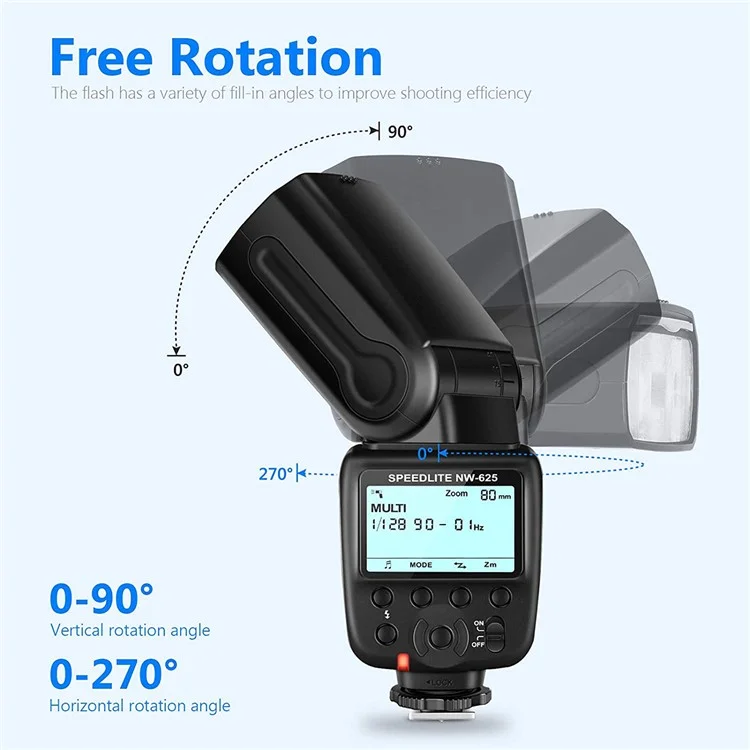 NEEWER NW-625 Camera Flash for Canon, Nikon, Pentax SLR Camera Flashlight with Hot Shoe