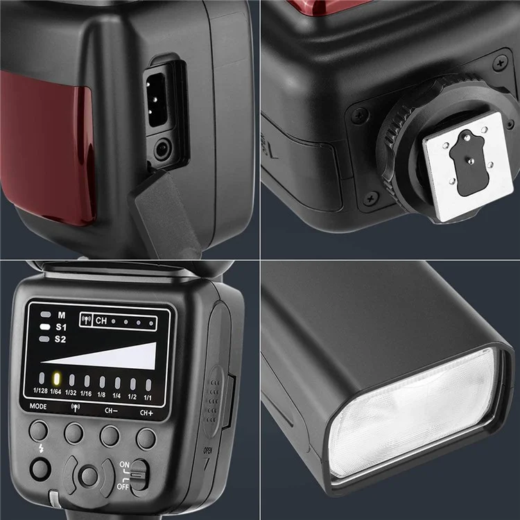 Neewer NW570 2.4G Flash Fotocamera Per Canone, Nikon Small Shoot Light Con Scarpa Calda