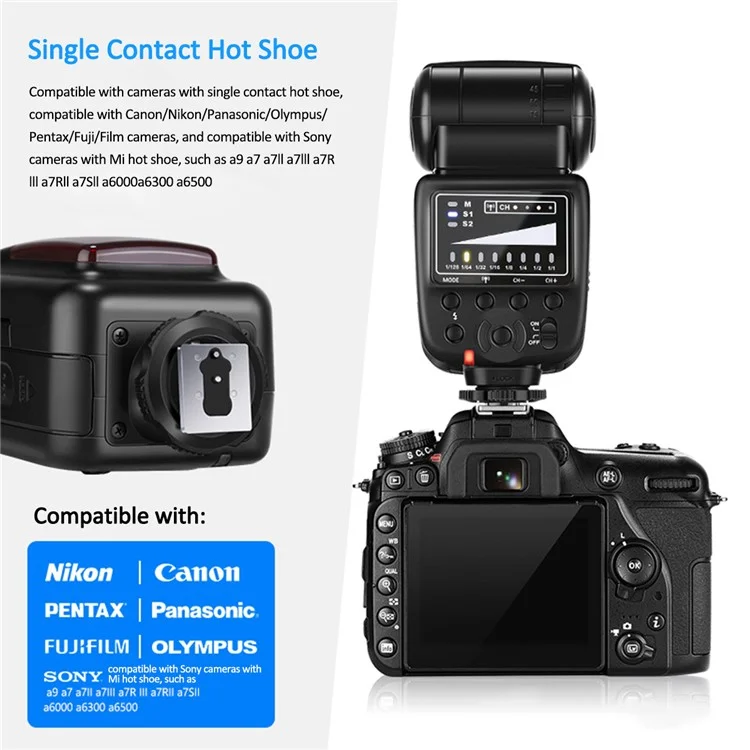 Neewer NW570 2.4G Flash Fotocamera Per Canone, Nikon Small Shoot Light Con Scarpa Calda