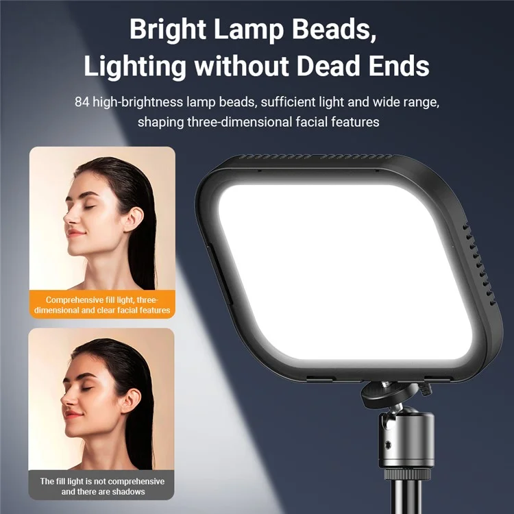 APEXEL APL-FL19 2Pcs USB LED Light Kit com Tripé Ajustável e Filtros de Cor para Filmagem de Vídeo