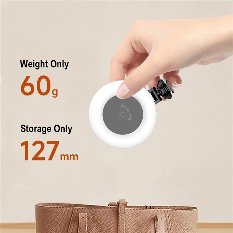 D07 3 couleurs 9 niveaux d'éclairage variable Portable Fill Light pour la photographie selfie en direct