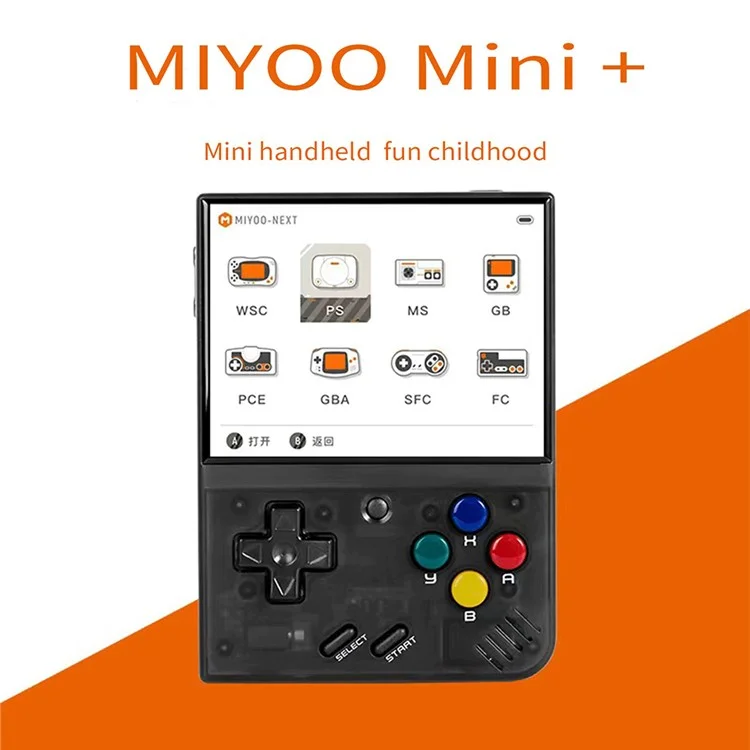 MIYOO Mini Plus 3.5-inch IPS Screen Linux System Portable Retro Handheld Game Console - Purple