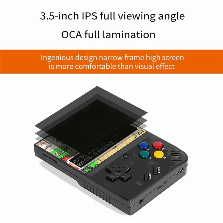 MIYOO Mini Plus 3.5-inch IPS Screen Linux System Portable Retro Handheld Game Console - Purple