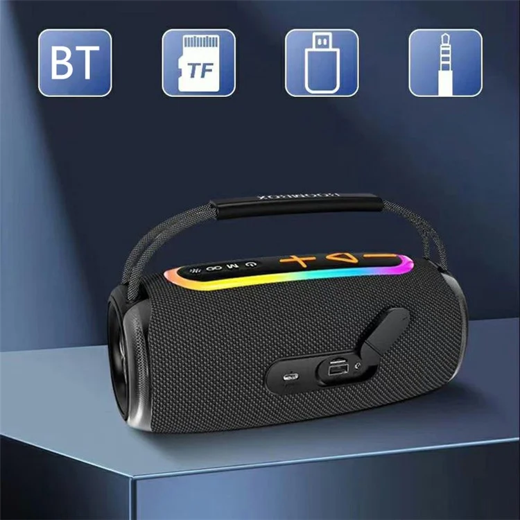 S680 Portable Outdoor Home Bluetooth-compatible Speaker Wireless Music Subwoofer Support TF / U-disk - Black