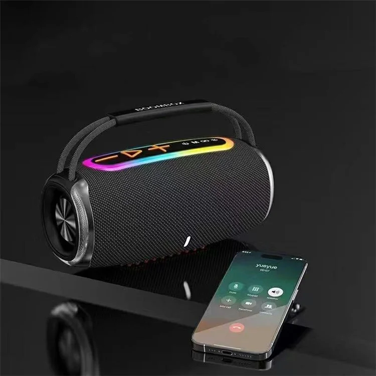 S680 Portable Outdoor Home Bluetooth-compatible Speaker Wireless Music Subwoofer Support TF / U-disk - Black