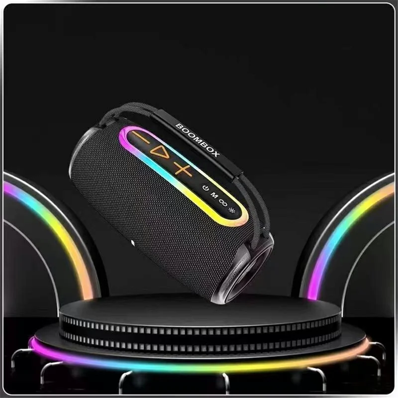 S680 Portable Outdoor Home Bluetooth-compatible Speaker Wireless Music Subwoofer Support TF / U-disk - Red