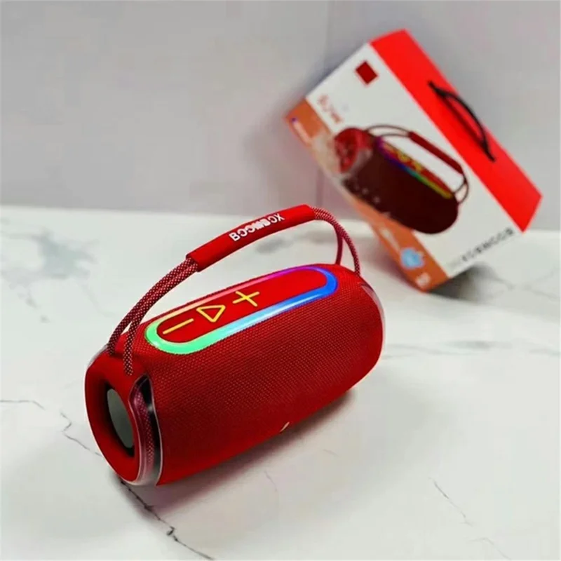 S680 Portable Outdoor Home Bluetooth-compatible Speaker Wireless Music Subwoofer Support TF / U-disk - Red