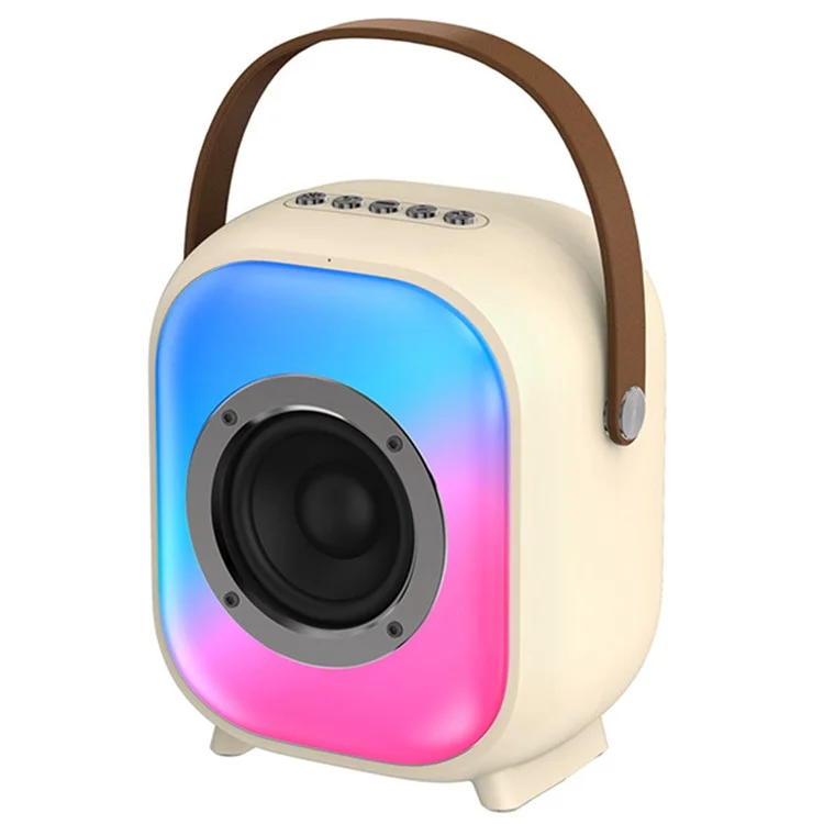 NEWRIXING NR168D Diffusore portatile Altoparlante RGB Luce atmosferica Bluetooth Bass Sound Subwoofer - Bianco