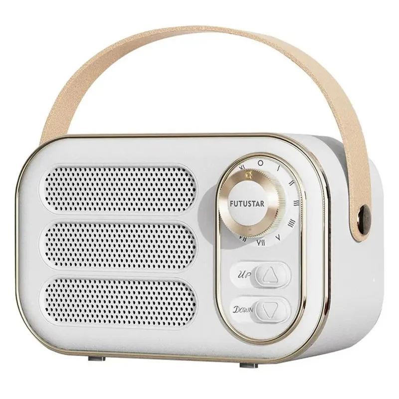 DW13 Wireless Bluetooth-compatible Speaker Vintage Mini Portable Speaker for Party Beach Camping - White