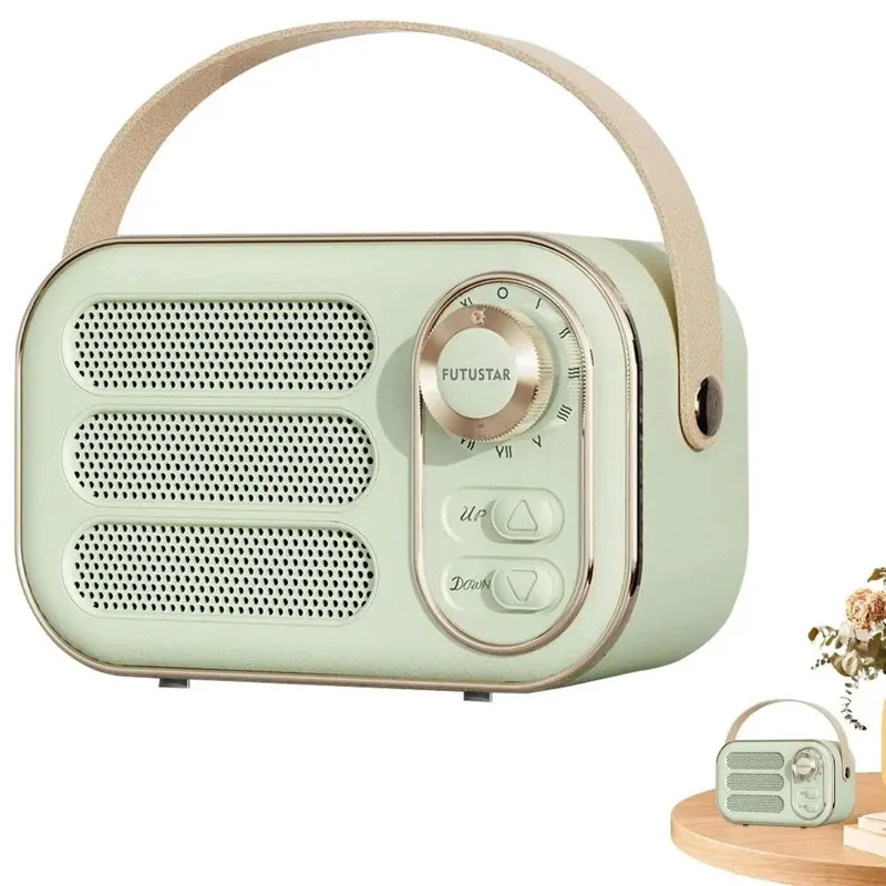 DW13 Wireless Bluetooth-compatible Speaker Vintage Mini Portable Speaker for Party Beach Camping - Green