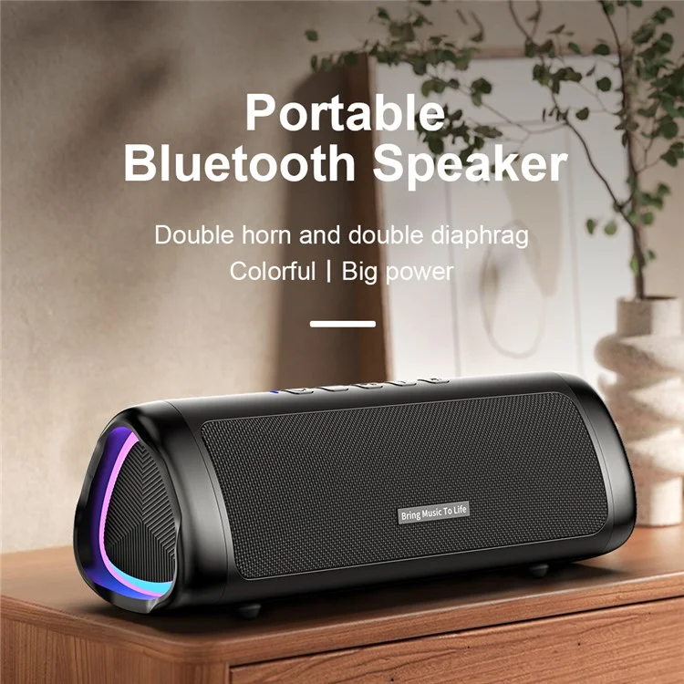 BMTL (XDOBO) Try&Go Mood Waterproof TWS Bluetooth Speaker com Suporte para Luz RGB e Chamadas HD