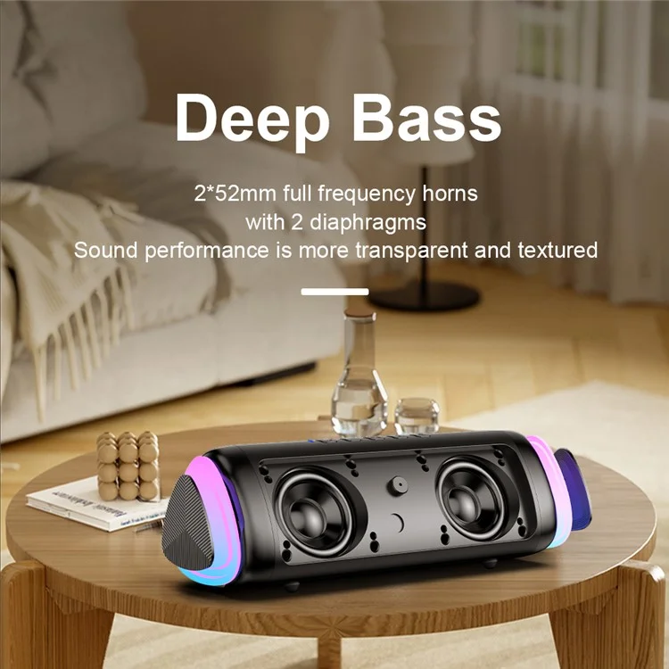 BMTL (XDOBO) Try&Go Mood Waterproof TWS Bluetooth Speaker com Suporte para Luz RGB e Chamadas HD