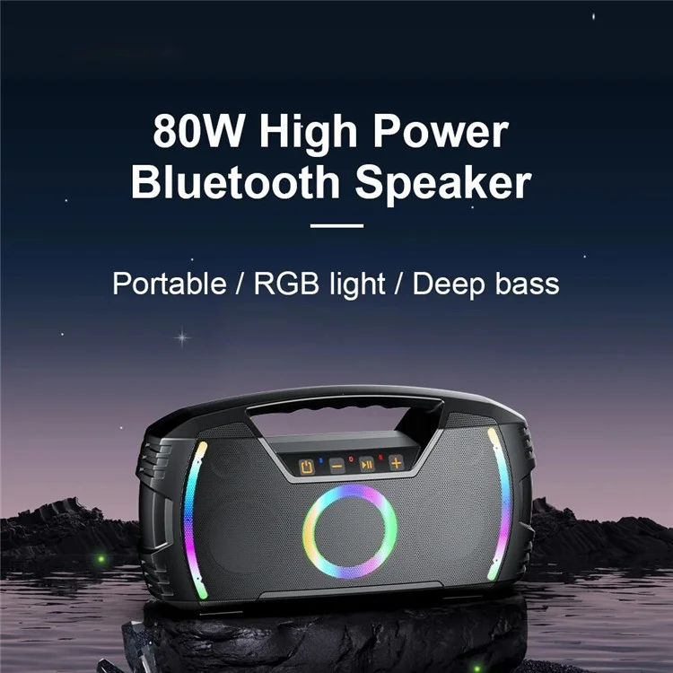 SINOBAND (XDOBO) Blade 1974 80W Portable RGB Light Bluetooth-compatible Speaker Waterproof Outdoor Music Subwoofer