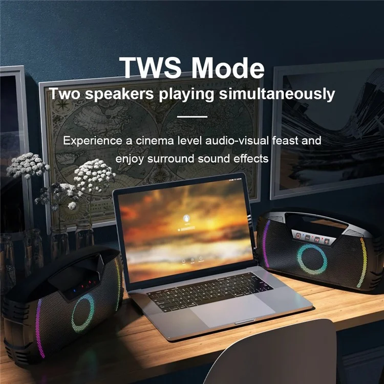 SINOBAND (XDOBO) Blade 1974 80W Portable RGB Light Bluetooth-compatible Speaker Waterproof Outdoor Music Subwoofer