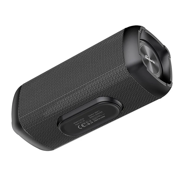 CYBORIS S6 60W High Power Bluetooth-compatible Speaker Super Bass Subwoofer Waterproof TWS Stereo Speaker - Black