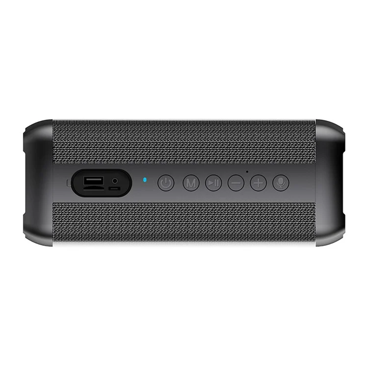 CYBORIS S6 60W High Power Bluetooth-compatible Speaker Super Bass Subwoofer Waterproof TWS Stereo Speaker - Black