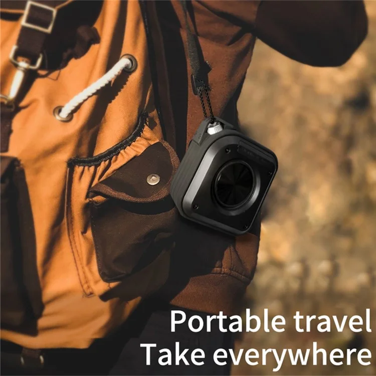 Мини-колонка CYBORIS X1-Plus 15Вт с Bluetooth-динамиком, сабвуфером и защитой от воды - Черная